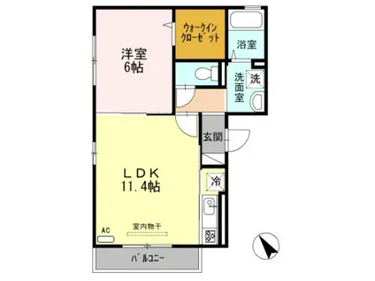 ローテローゼ大塚(1LDK/3階)の間取り写真