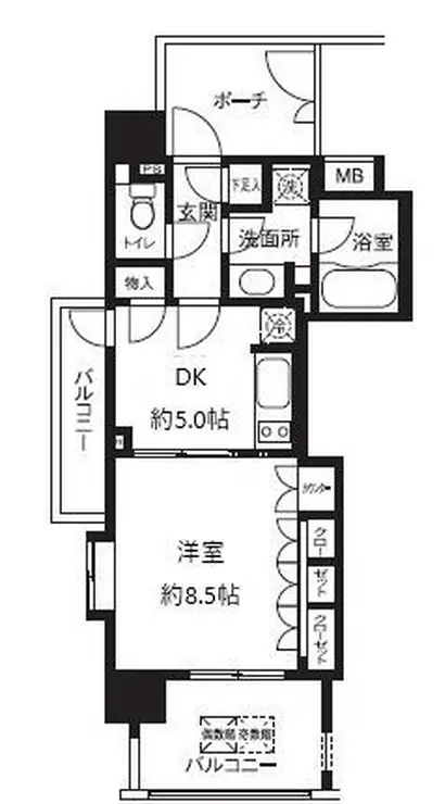 ライオンズシティ白金高輪 5階階 間取り