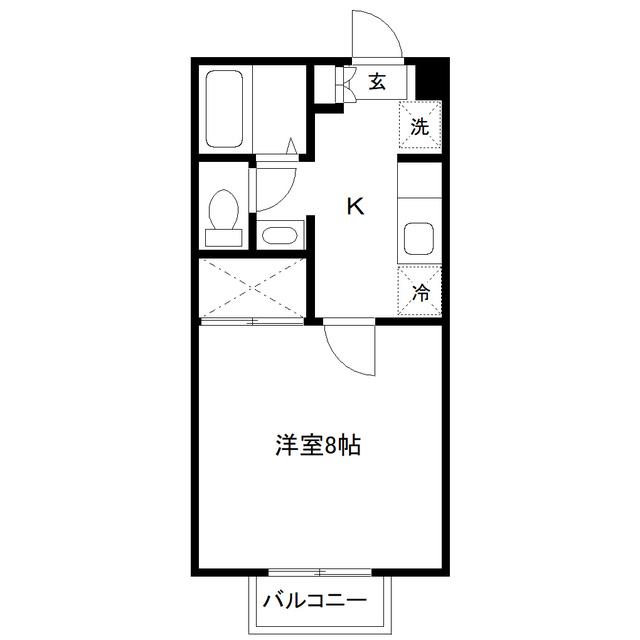 ドリーム豊友館(1K/2階)の間取り写真