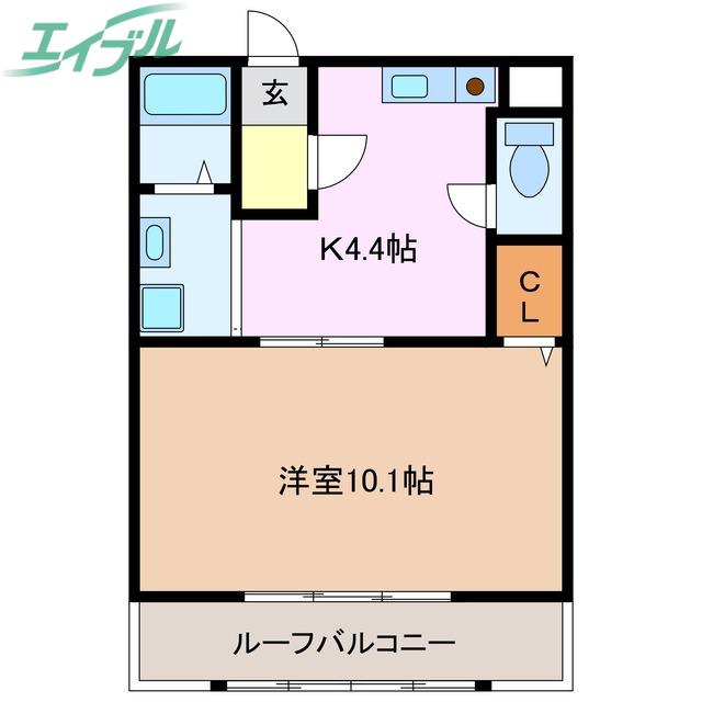 MSグランデージ(1K/1階)の間取り写真