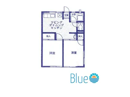 シティーハイツ シルフィ(2LDK/2階)の間取り写真