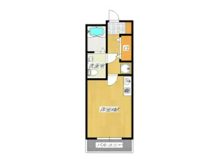 YKビル(ワンルーム/2階)の間取り写真