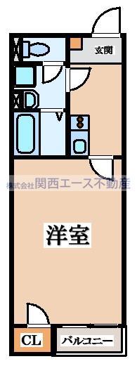 レオネクストホープ(1K/1階)の間取り写真