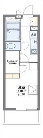 レオパレスプルーム淀川(1K/1階)の間取り写真