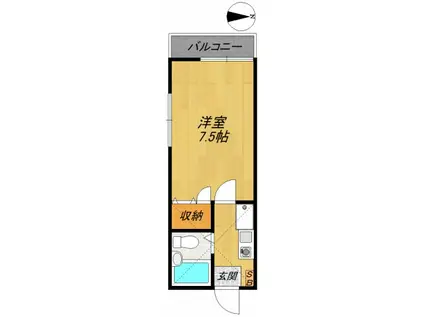 プリマベーラA(1K/1階)の間取り写真