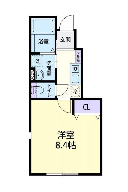 FOLIAR(1K/1階)の間取り写真