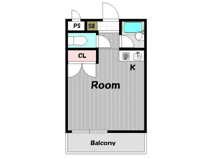 リエス川崎(ワンルーム/4階)の間取り写真