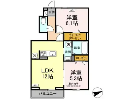サニーコート木之庄(2LDK/1階)の間取り写真