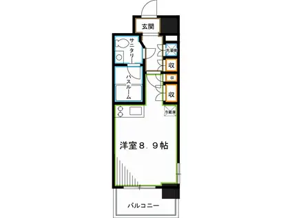 常盤レジデンシア荻窪(ワンルーム/2階)の間取り写真
