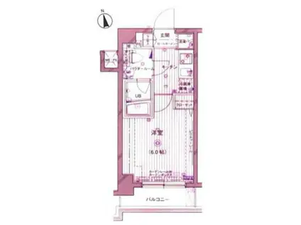 アプレシティ桜上水(1K/2階)の間取り写真