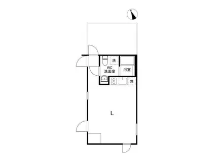 EXAM桜新町(ワンルーム/4階)の間取り写真
