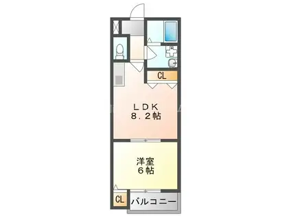 アート門真本町(1LDK/3階)の間取り写真