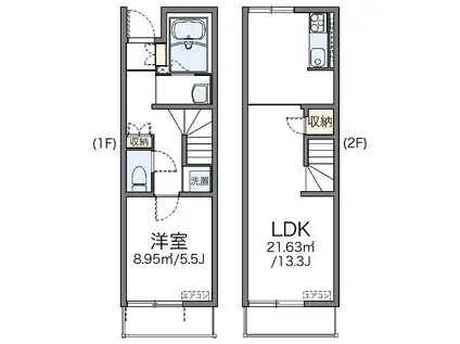 レオネクストコンカドール(1LDK/1階)の間取り写真