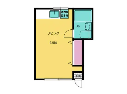 アクアハイツ行徳(ワンルーム/2階)の間取り写真