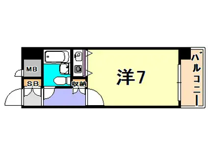 朝日プラザアルファポート神戸(ワンルーム/8階)の間取り写真