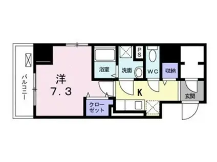 アイラヴィスタ日本橋(1K/4階)の間取り写真