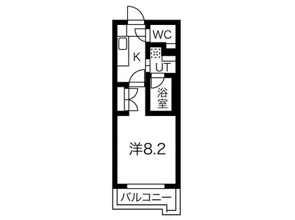 ソフィア本山(1K/2階)の間取り写真