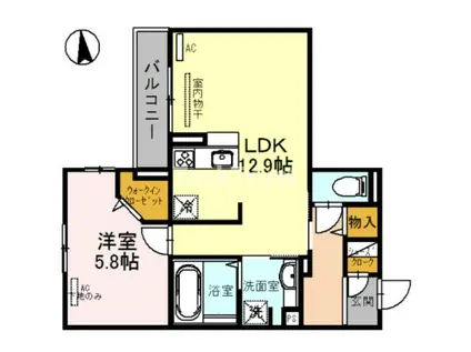 セジュール関目(1LDK/3階)の間取り写真