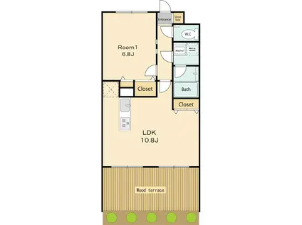 WAIOLI(1LDK/1階)の間取り写真