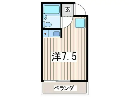 スカイパレス(ワンルーム/3階)の間取り写真