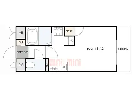 エクシード武庫之荘II(ワンルーム/3階)の間取り写真
