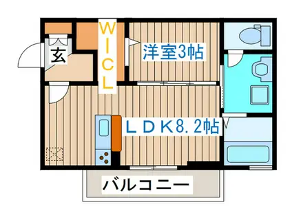 スカイタウンA棟(1LDK/3階)の間取り写真