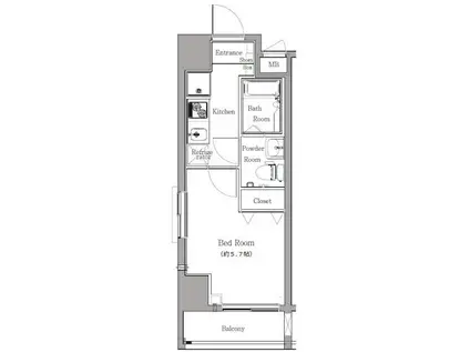 ラヴィリオ中野南台(1K/3階)の間取り写真