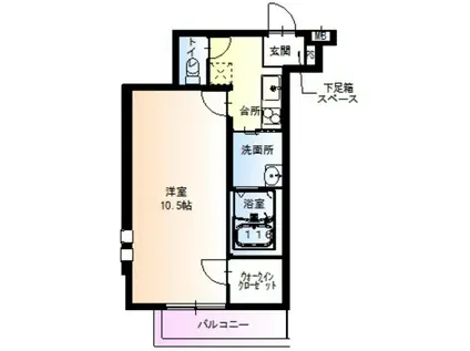 フジパレス吉田本町Ⅲ番館(1K/1階)の間取り写真