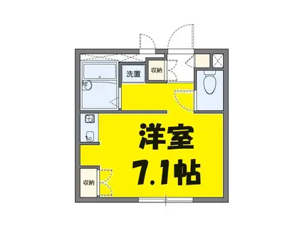 オクムラ(1K/1階)の間取り写真