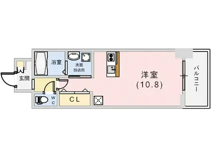 プラチナコート(ワンルーム/4階)の間取り写真