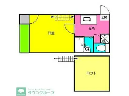 マリーコーポⅠ(1K/1階)の間取り写真