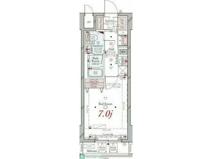 コンシェリア KAWASAKI MASTERS VILLA(1K/10階)の間取り写真