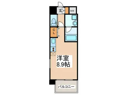 フェアリコートあびこ(ワンルーム/6階)の間取り写真