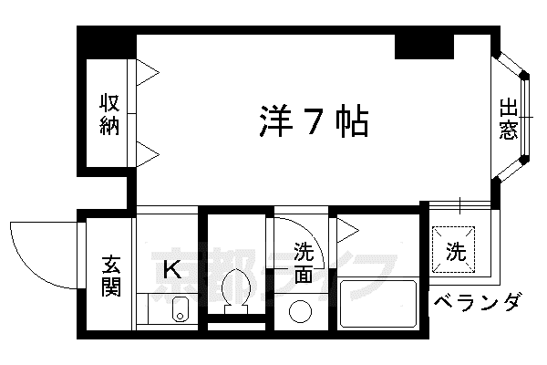FLAT136(1K/5階)の間取り写真