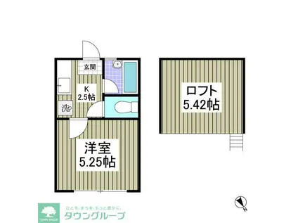 クイーンパレス(1K/2階)の間取り写真