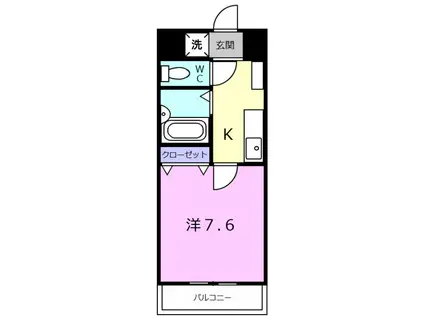 ANTEVORTE(1K/2階)の間取り写真