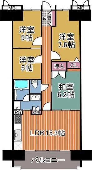 スペクトル碧南(4LDK/10階)の間取り写真