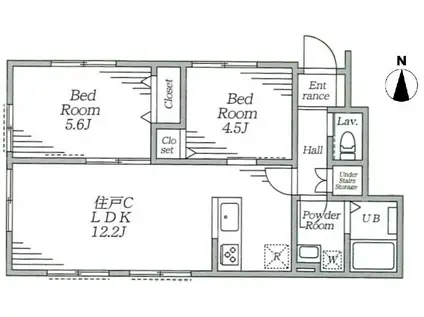 FJフォレスト(2LDK/1階)の間取り写真