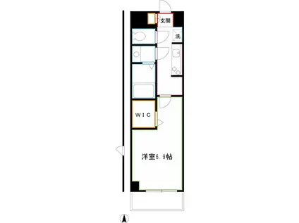 ディー・フラワー(1K/2階)の間取り写真