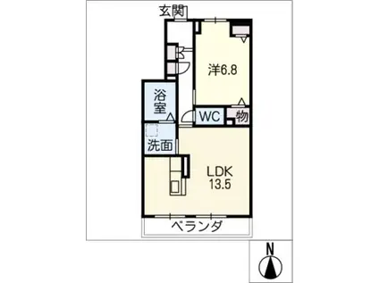シャーメゾン大和通(1LDK/3階)の間取り写真