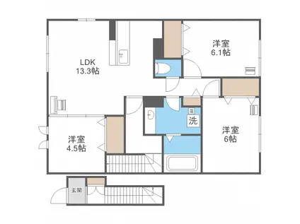 サニーコート・ドエル(3LDK/2階)の間取り写真