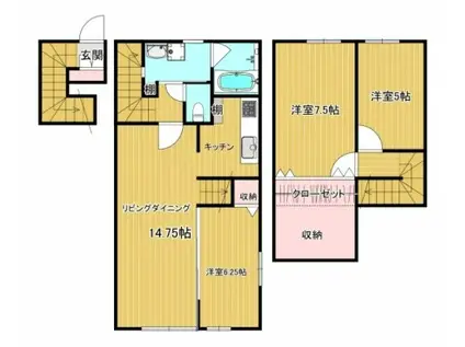 メ・ドーツ(3LDK/2階)の間取り写真