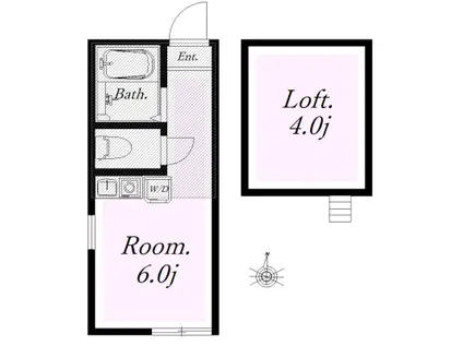 ユナイト東門前ピアポンド(ワンルーム/2階)の間取り写真