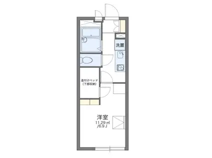 レオパレスセルシス(1K/1階)の間取り写真