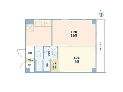 マノワール自由が丘(1LDK/2階)の間取り写真