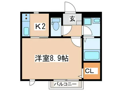 LE CHANTEHOME CHIGASAKI(1K/1階)の間取り写真