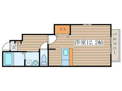 アジュール(ワンルーム/1階)の間取り写真