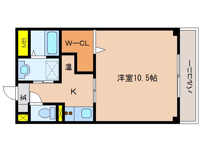 アイリスハイツ8号館(1K/5階)の間取り写真