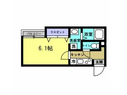 レガーロ大和田(1K/2階)の間取り写真