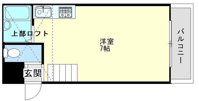 F・Kビル(ワンルーム/3階)の間取り写真